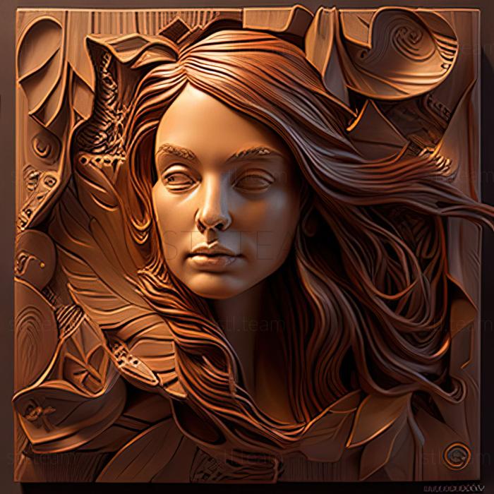 3D модель Нэнси Медина, американская художница. (STL)